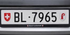 Kontrollschild/Kennzeichen BL 7965