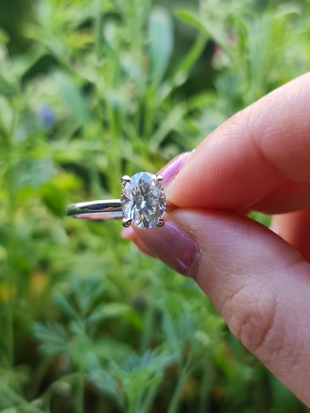 Anelli: Solitaire Moissanit Ring oval 2 carat Grösse 54 – Nuovo e nell'imballaggio originale da Kriens venduto da Jul_8D 2