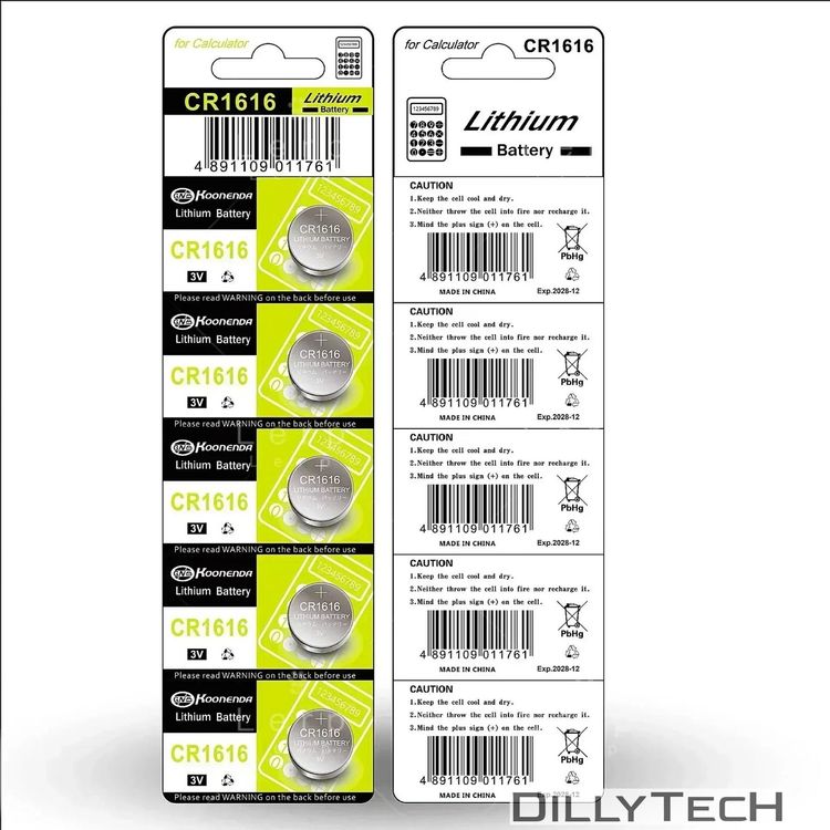 Caricatori & Batterie: Koonenda CR1616 Knopfzellenbatterie - 10 Stk. – Nuovo e nell'imballaggio originale da Erlenbach ZH venduto da dillytech.ch 3