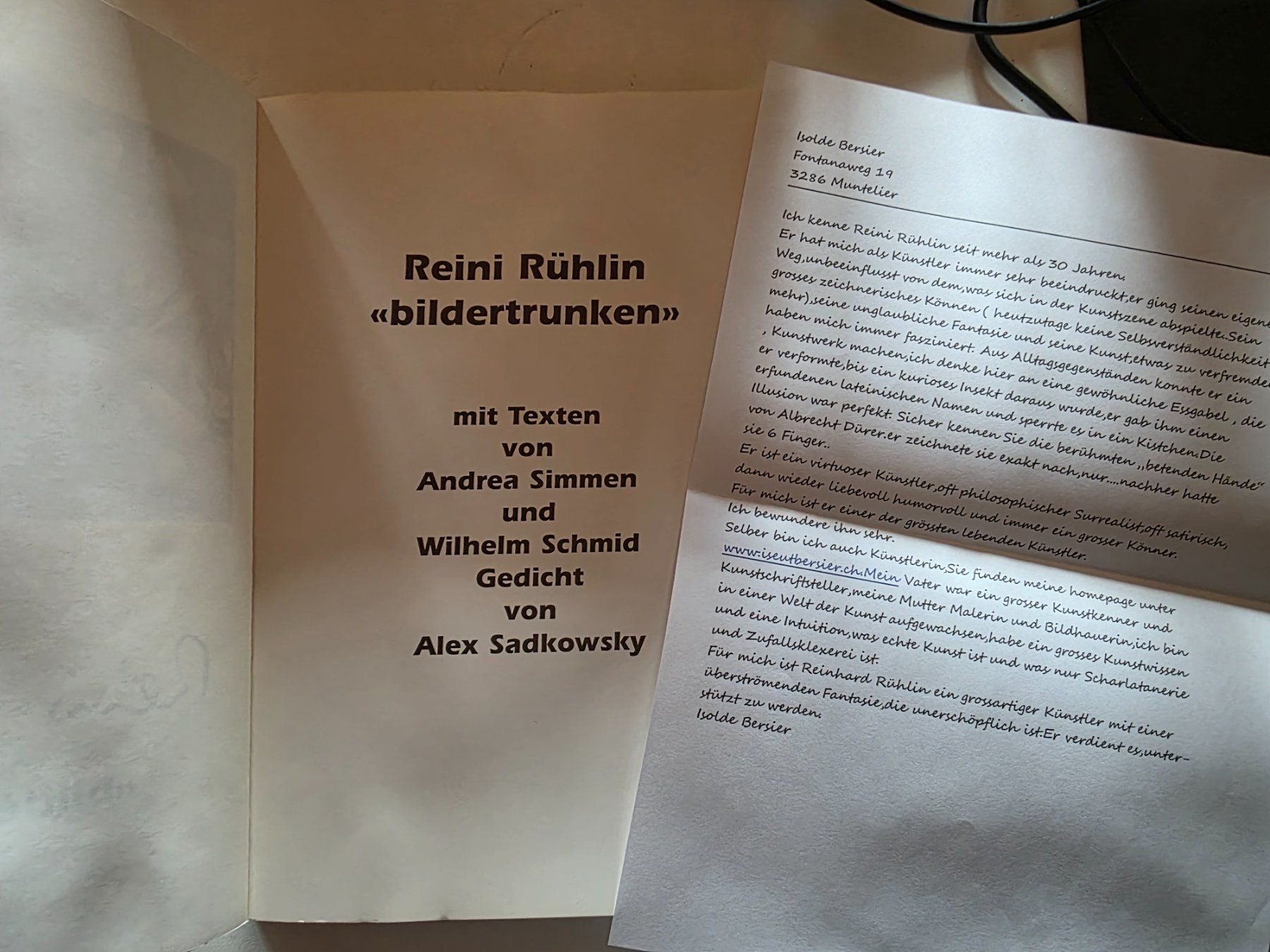Livres: Reine Rühlin - "bildertrunken" - 1998 – D'occasion à Walterswil BE par Lonitti 3