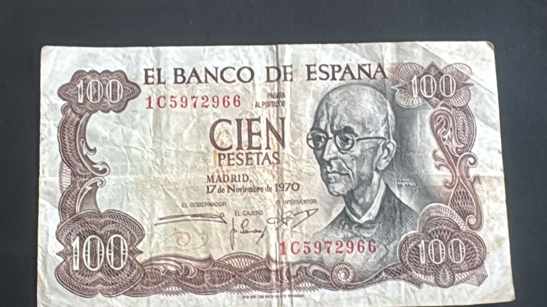 Banconote: Spanien 100 Peseten 1970, P.152_a – Usato da wattwil venduto da Nafri07