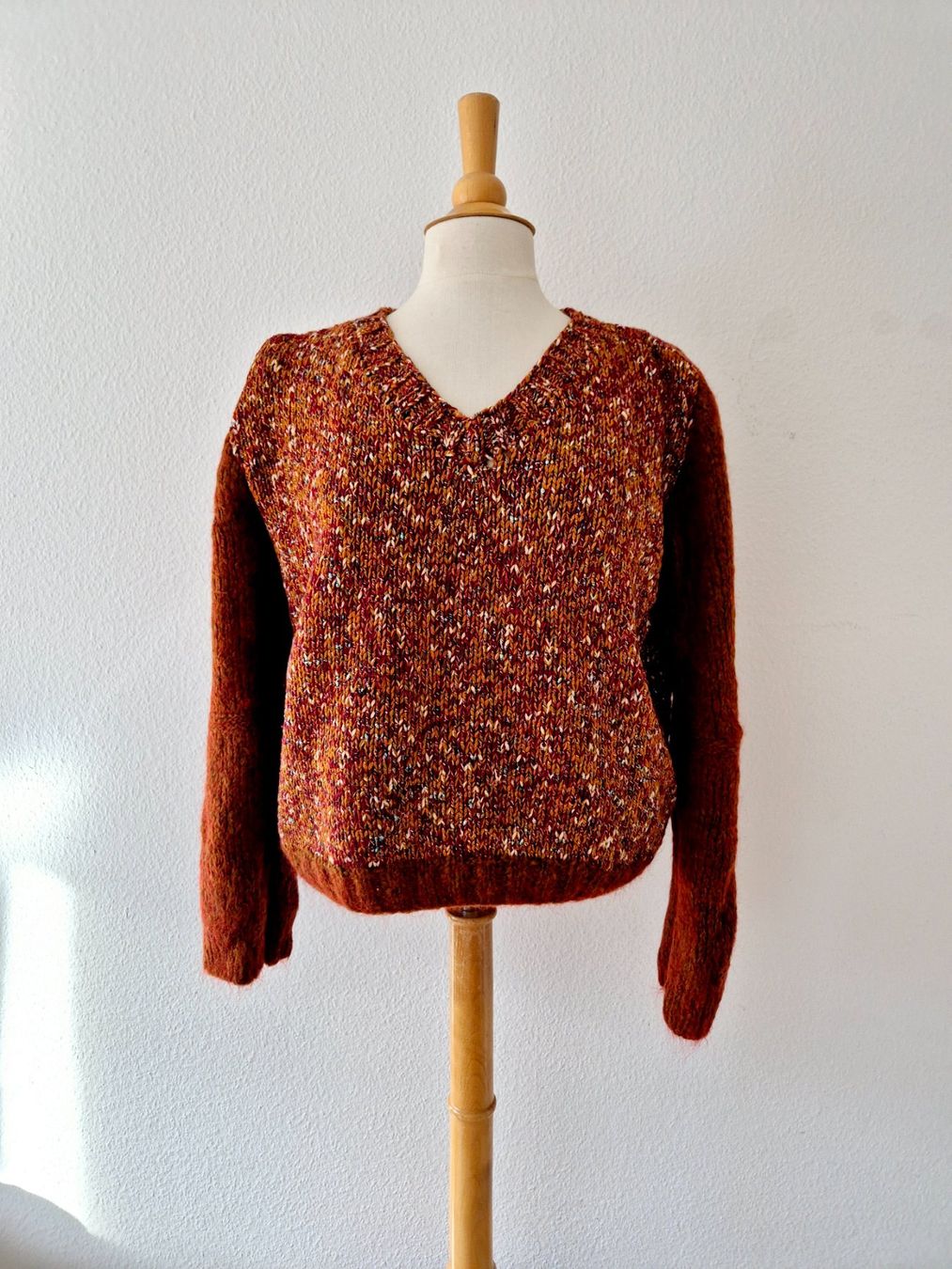 Maglioni & Felpe: PULLOVER UNIKAT EINZELSTÜCK HANDMADE M 38 , TOP ZU JACKE – Nuovo (secondo la descrizione) da Elsau venduto da the-colorful-side 7