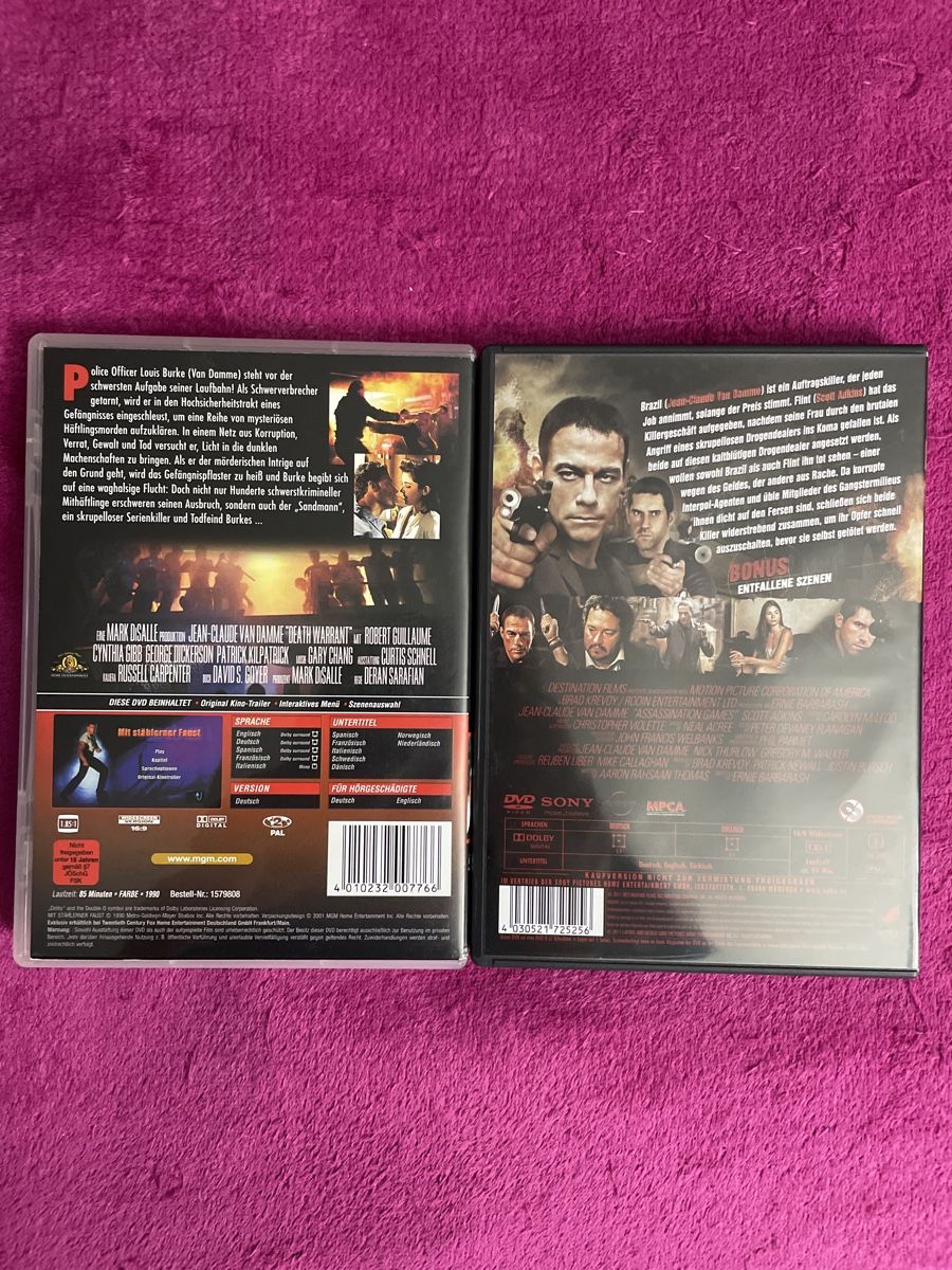 Tutti i DVDs: 2 DVDs: Assassination Games / Mit stählerner Faust (Jean Cla – Usato da Unterkulm venduto da EmanuelG01 1