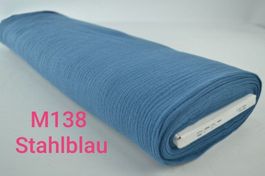Musselin Stahlblau
