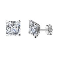 Ohrstecker carrée 5mm Silber 925 mit Zirkonias