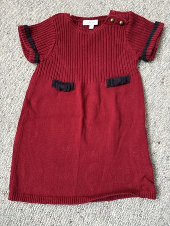 Jacadi Robe hiver rouge foncé. Taille 12 mois, parfait!