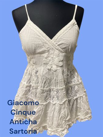 Giacomo Cinque Tunika Top, Gr. S, Sommer, weiss, neuwertig