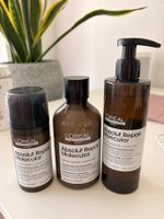 Shampoo, Spülung und Leave-In Mask Absolut Repair von L'Orea