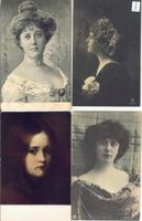 4 AK - Damen Frauen Portrait - Femme