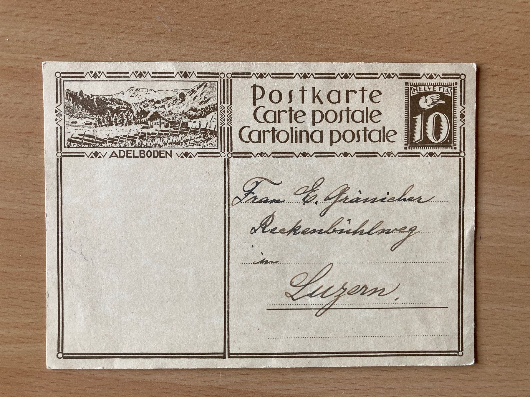 Cartoline postali: Postkarte Adelboden – Usato da Lütisburg venduto da wiesenpippau