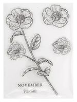Silikonstempel Nr.549, grosse Blumen, November