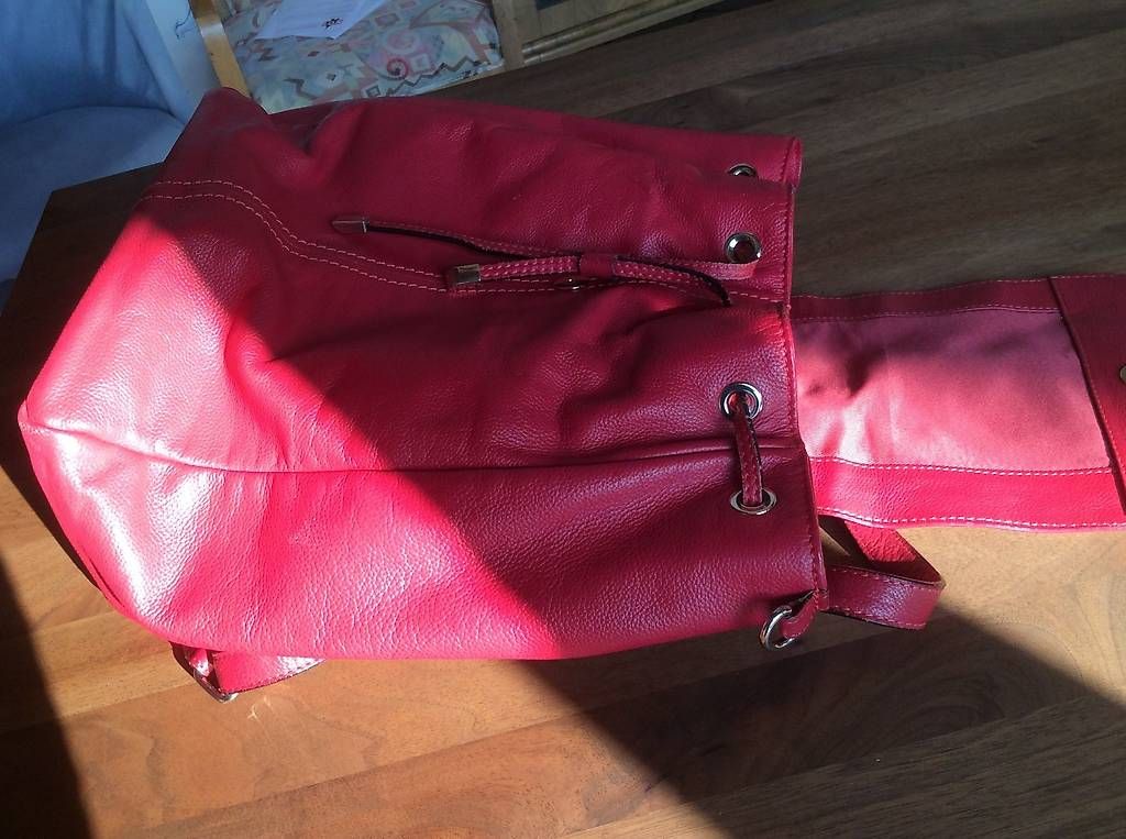 Taschen für Damen: Borsa/Zaino in cuoio rosso Carpisa – Gebraucht aus Gudo von ele_7h2r 2