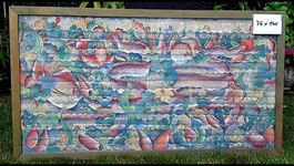Breites Bali-Bild, handgemalt