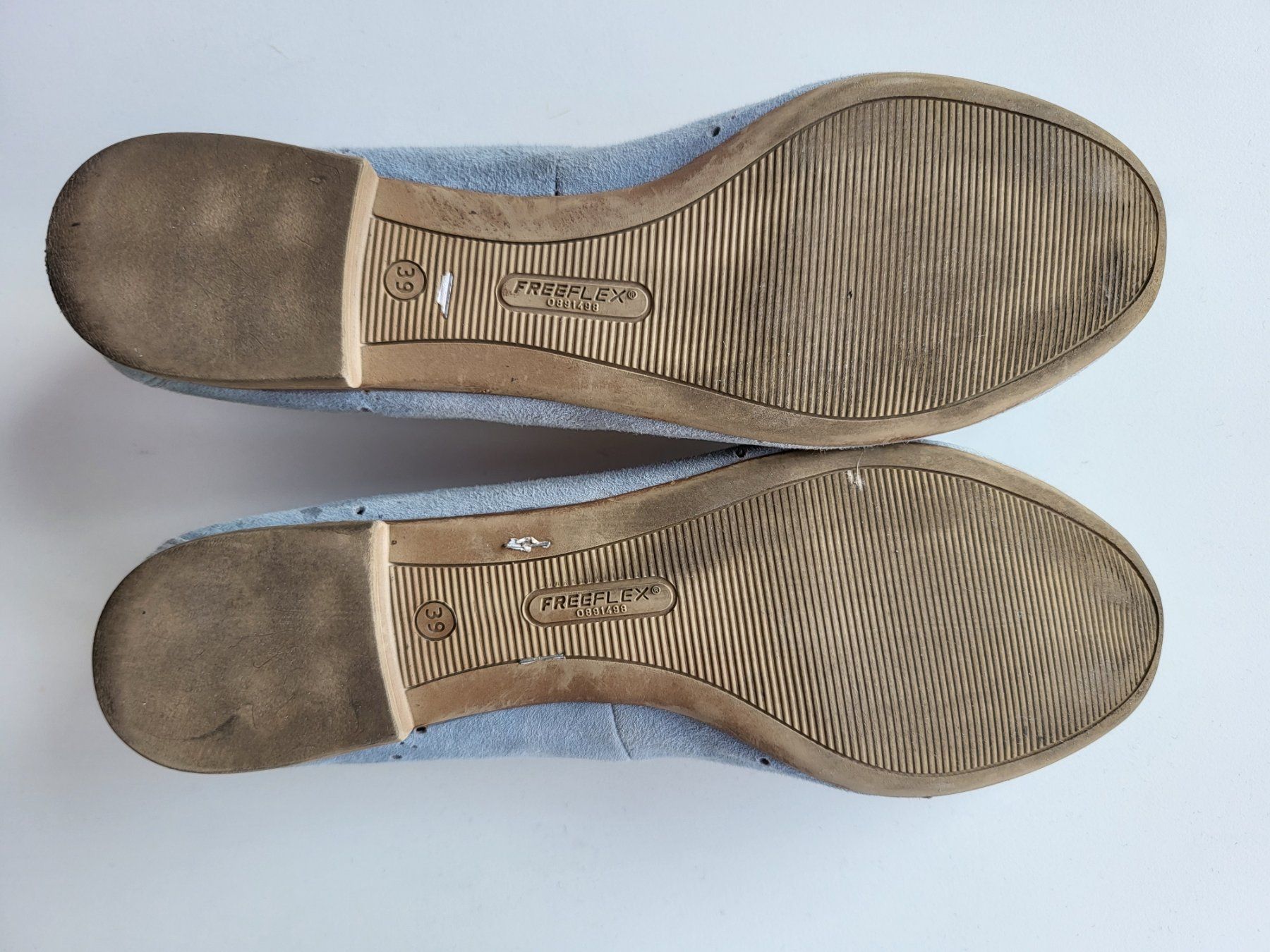 Damenschuhe: Pat Calvin Wildleder Loafers, Gr. 39 - hellblau – Gebraucht aus Baar von clar6 4
