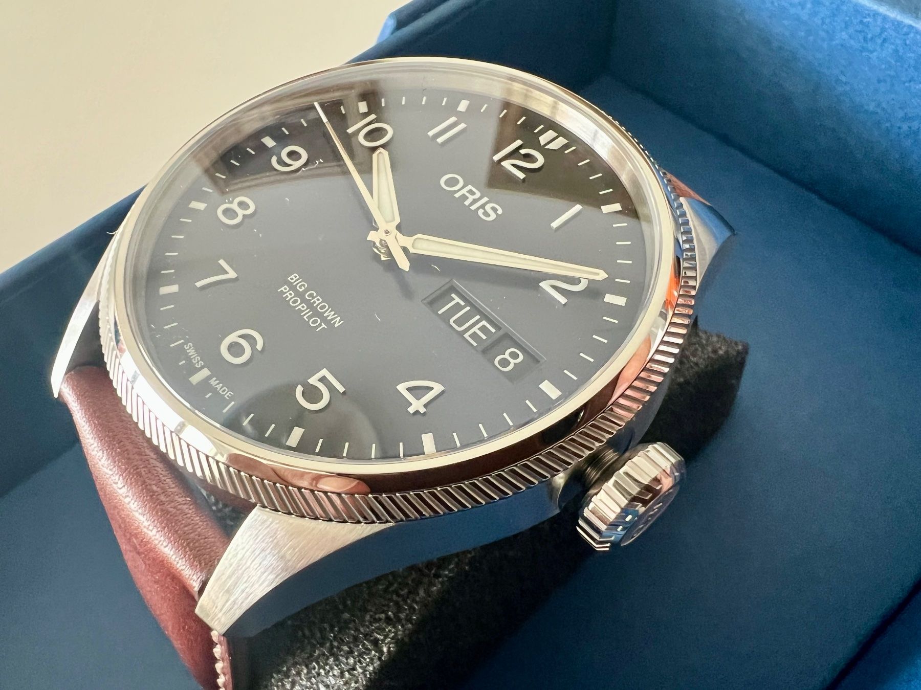 Oris Orologi: ORIS Big Crown Propilot Day Date, Blue dial, Full Set,Fr2250 – Nuovo (secondo la descrizione) da Le Mont-sur-Lausanne venduto da LycaGallery 1