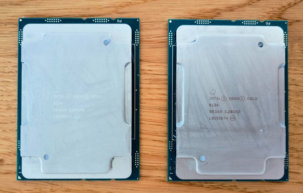 2x Xeon Gold 6134 SR3AR (Preis für beide) (Gebraucht) in Mols für CHF ...