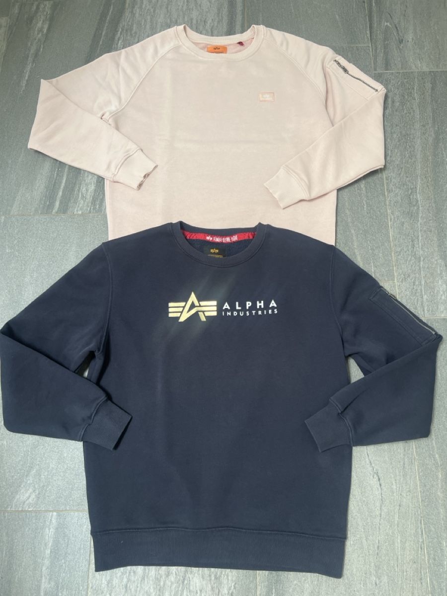 Alpha Industries Maglioni & Felpe: 2 Alpha Industries Pullover Set blau rosa Grösse S – Usato da Affoltern am Albis venduto da Geton69 2