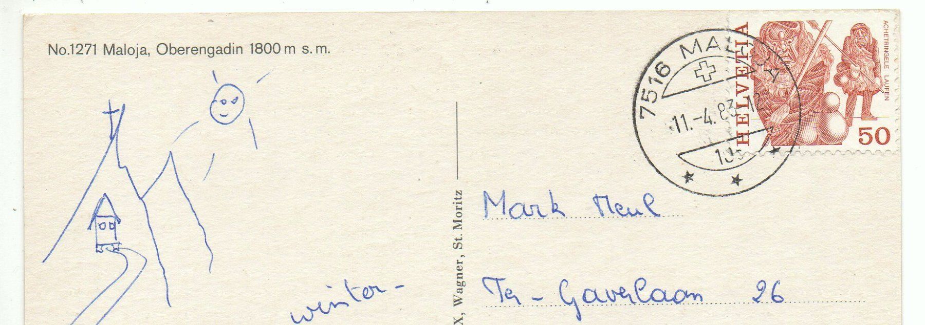 Cartoline postali: MALOJA No. 1271 – Usato da Jona venduto da philajona 1
