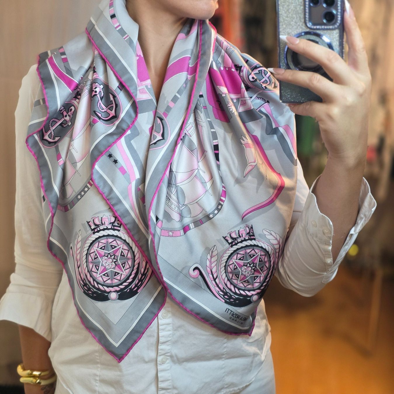 Foulards, Tücher & Schals: Daniela Rosetti Seidentuch 100% Seide Milano – Gebraucht aus Wald ZH von CapLux 6