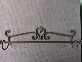 Breiter Dusch Tuch Halter Vintage Metall