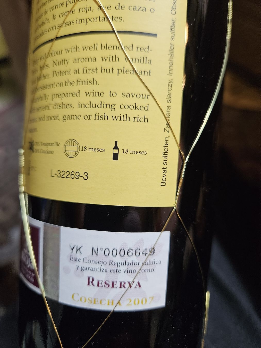Bevande alcoliche: 4 Flaschen Rotwein Reserva 2007 Terruno   – Nuovo (secondo la descrizione) da Rorschach venduto da TimelessTrading 3