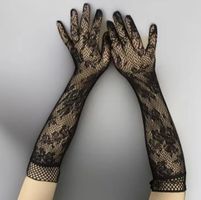 Chic Guanti di pizzo Trasparente lunghe-1Size-nuovo