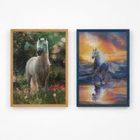 2x 1000 Teile Pferde-Puzzles Puzzle Pferd Sommerwiese Meer🐎