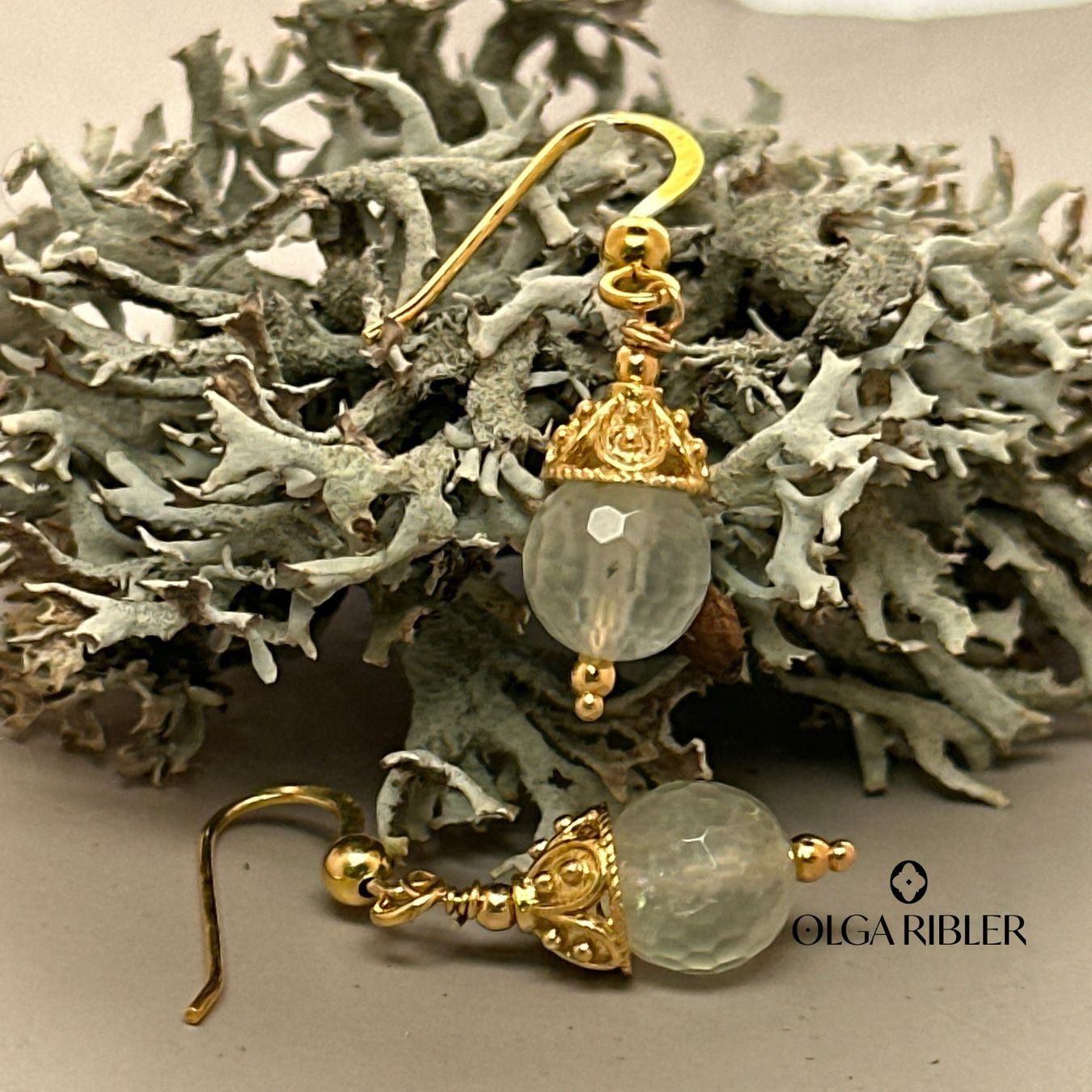 Olga Ribler Orecchini pendenti & Orecchini a lobo: Sterling Silber 925 Ohrringe mit Prehnite – Nuovo (secondo la descrizione) da Luzern venduto da Schmuckoutlet 1