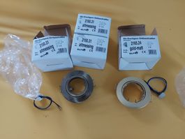 LOT 4 EINBAU RING FÜR SPOT LOCH Ø68 ALTMESSING UND GOLD NEU