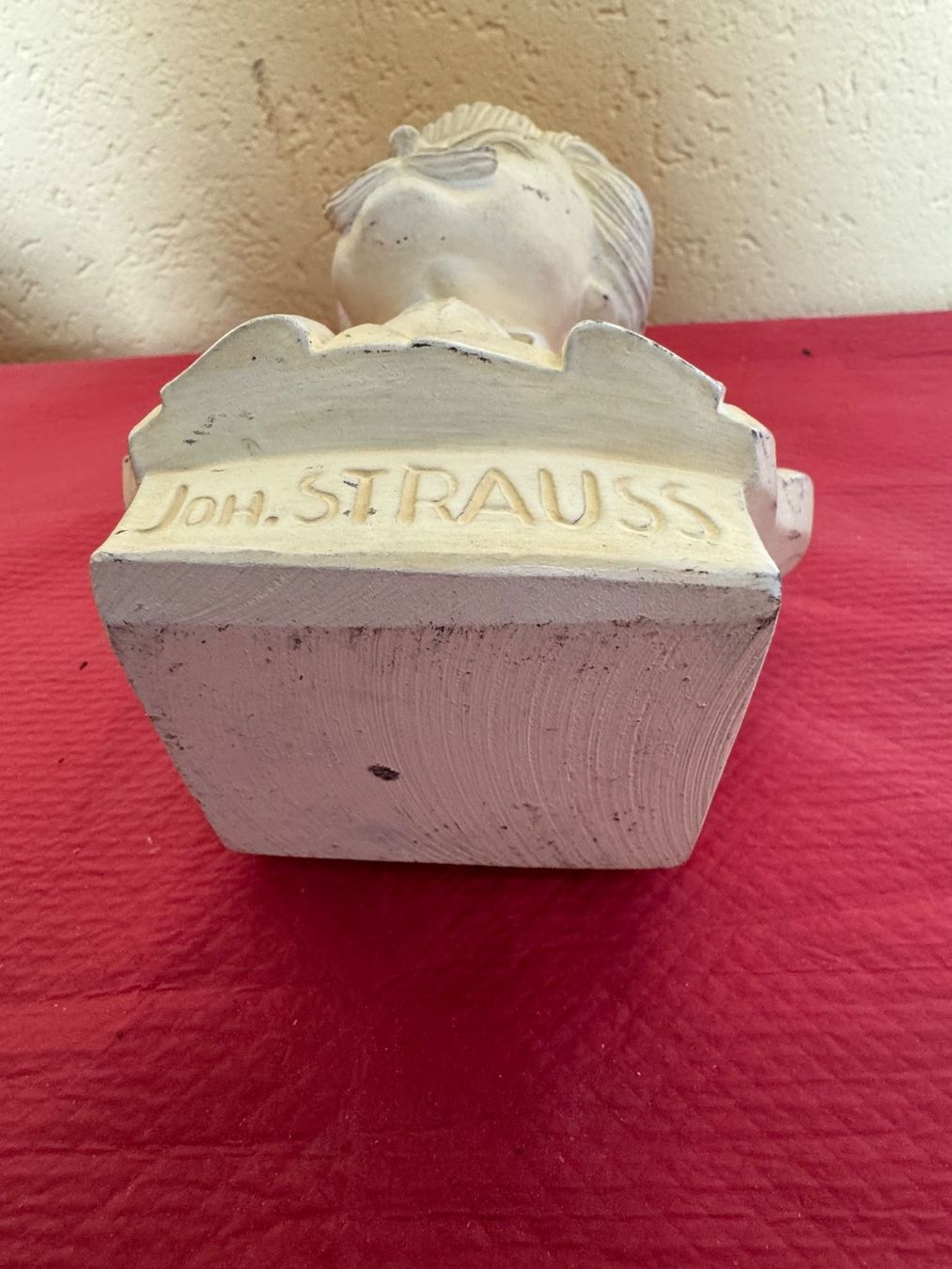 Figuren: Büste Johann Strauss Stein- oder Gips  beige, gebraucht – Gebraucht aus Neftenbach von Rose40 1