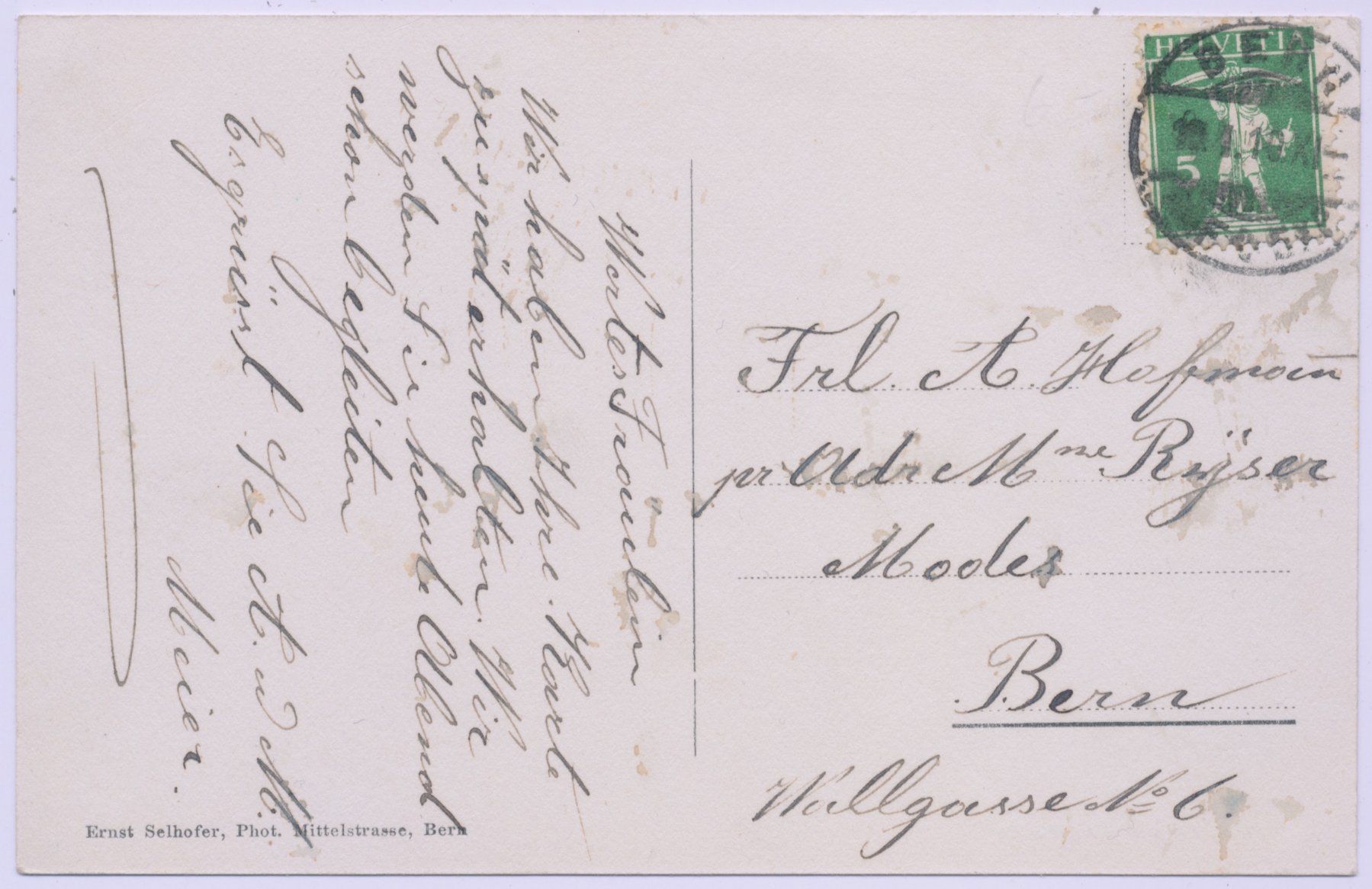 Cartoline postali: Engehalde 1910 belebt – Usato da Lützelflüh-Goldbach venduto da blauerkranich 1
