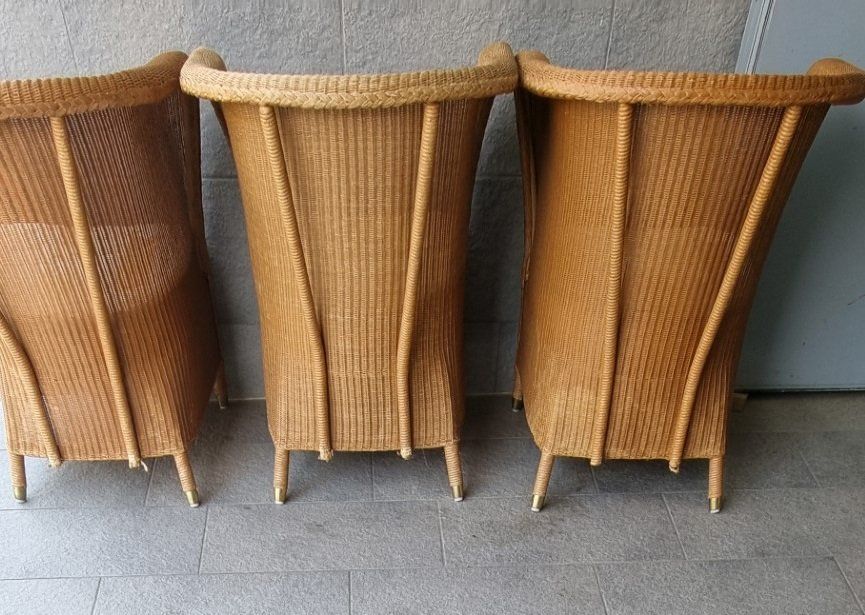 Sessel: 3 elegante Korbsessel Rattan Korbweide – Gebraucht aus Flums von Flumsantik 3