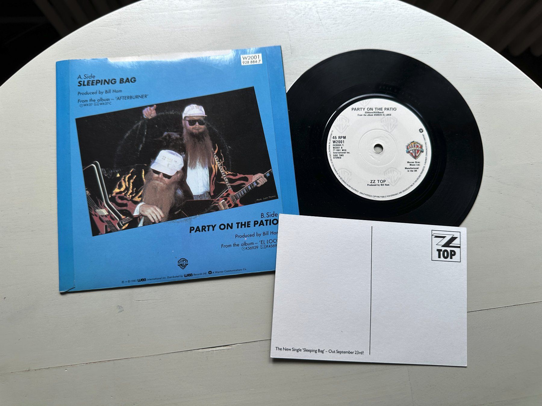 Schallplatten: ZZ TOP rare Single Sleeping bag Kult 80's postcard differnt – Gebraucht aus Basel von Partridge 1