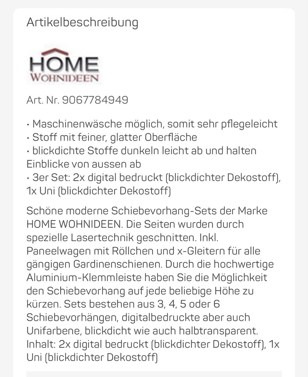 Tende: Vorhänge / Schiebegardine «3er Set Haze» – Usato da Sargans venduto da sel85 4
