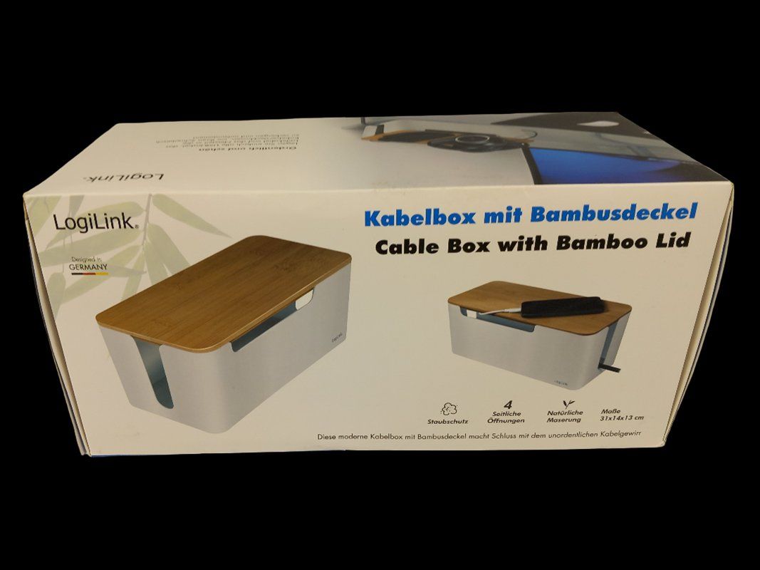 Altro per la casa: LOGINLINK Kabelbox mit Bambusdeckel in Weiss – Nuovo (secondo la descrizione) da Hünenberg venduto da Restwert_Zug 3