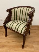 2 Stk. Designersessel mit Stoffbezug und Holz, neuwertig