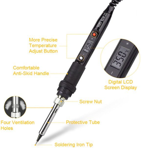 Risegun T Lötspitzen Set | 30W/40W/60W Für LCD Reparatur | 3 Spitzen + Heißpressstreifen