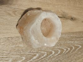 Salzkristall Teelichthalter, Naturprodukt, Top Zustand!