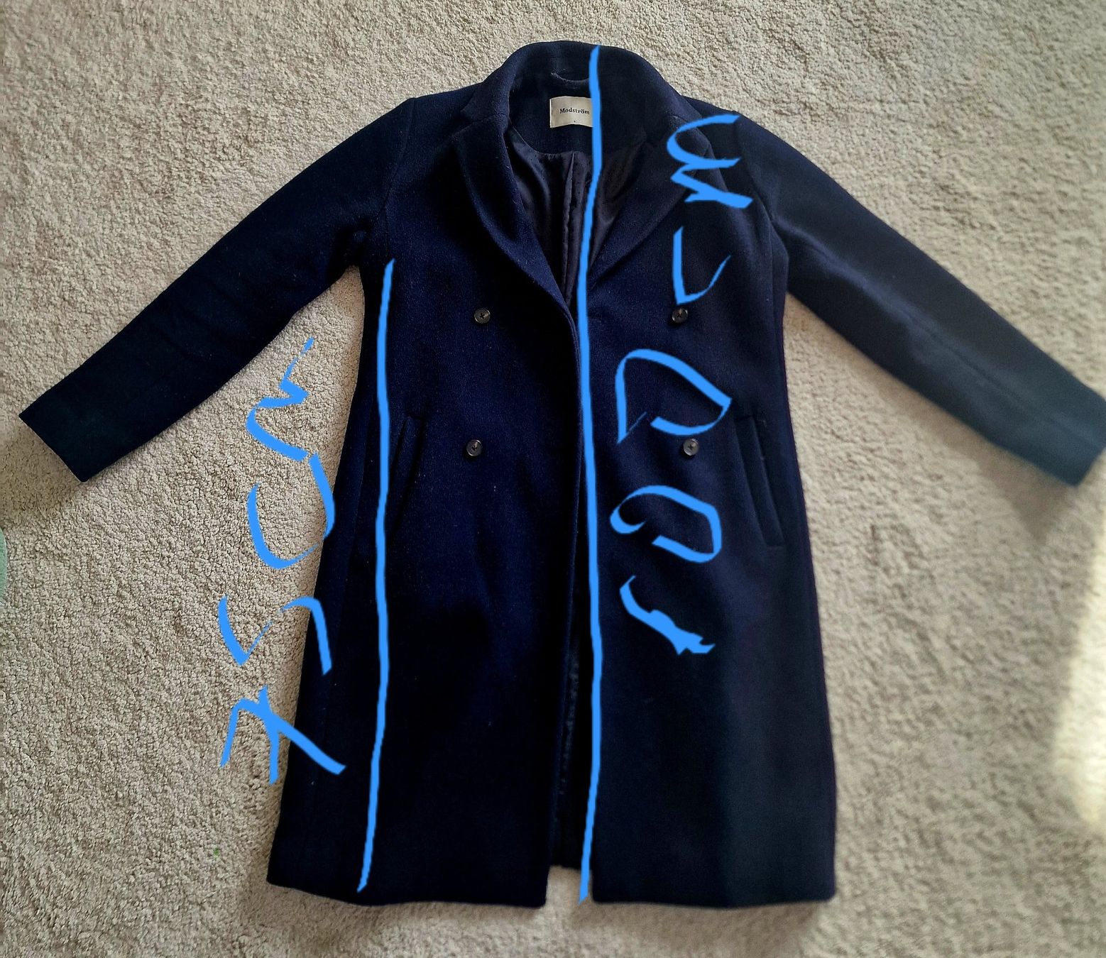 Cappotti: Modström Wool Blend Navy Coat, Size M, Perfect for Winter! – Usato da Zürich venduto da yam_rct6 7