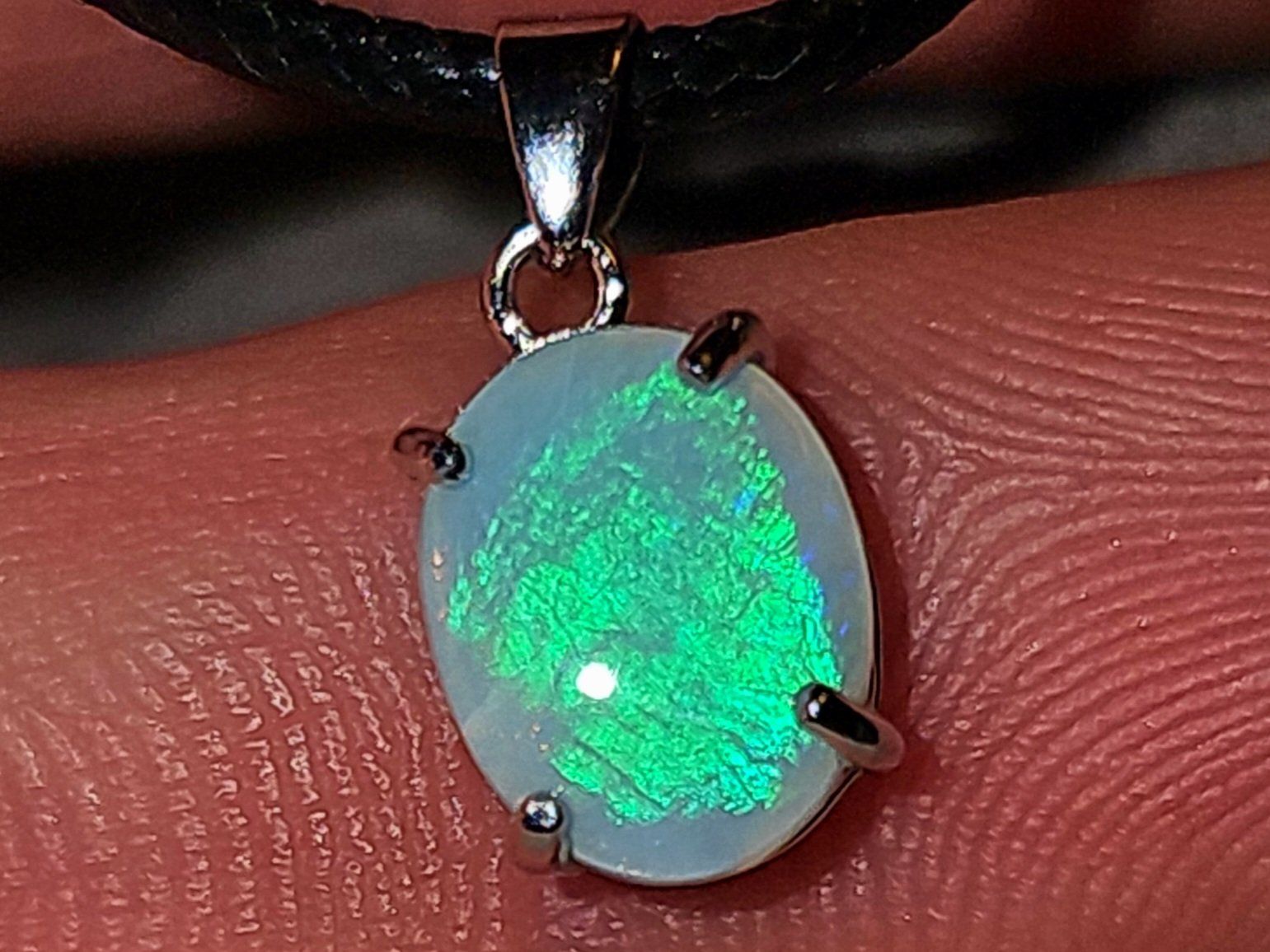 Pietre preziose: Natürlicher Australischer Opal Silber-Anhänger – Nuovo e nell'imballaggio originale da Uerkheim venduto da Winwinner 6