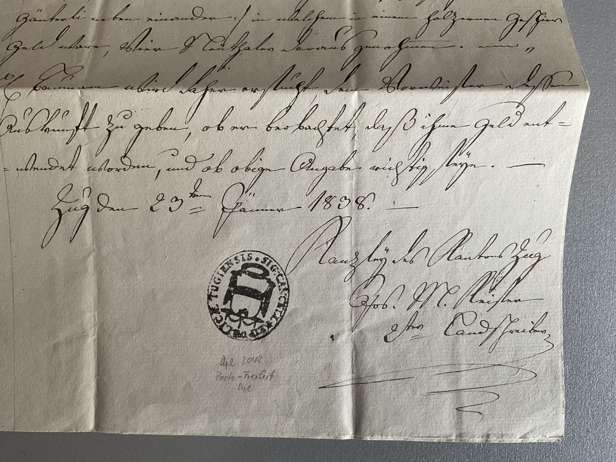 Timbri: Franchise-Stempel des Kanton Zug – Usato da Steinhausen venduto da Leo.1957