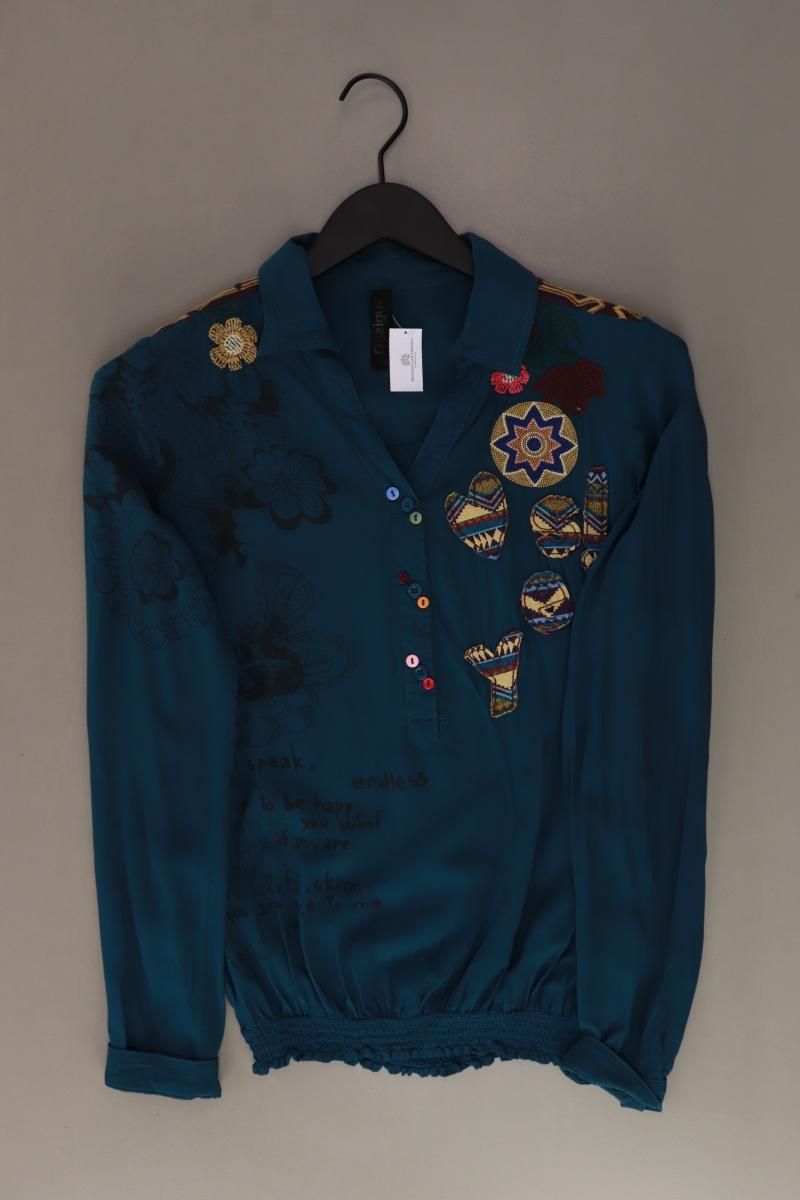 Blusen: Desigual Langarmbluse Gr. XS blau – Gebraucht aus Neustadt an der Waldnaab von SecondLifeFashion
