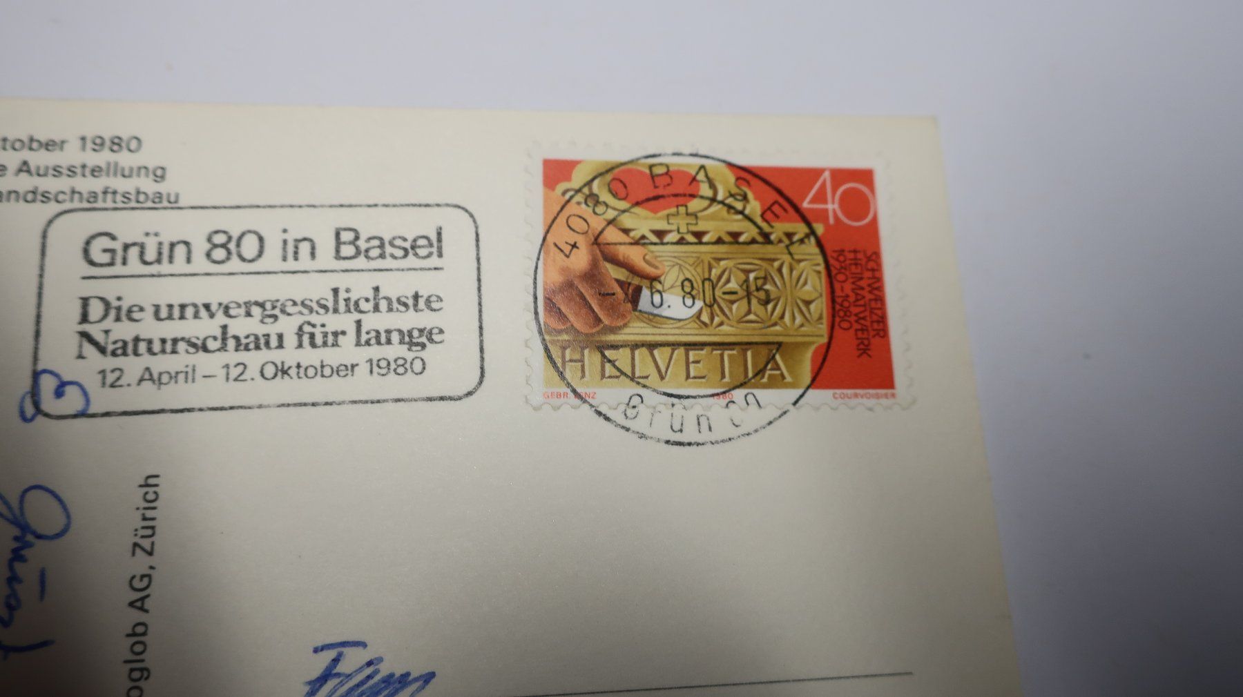 Cartoline postali: Grün 80 basel  1980 – Usato da Cormoret venduto da Pascalll2001 4