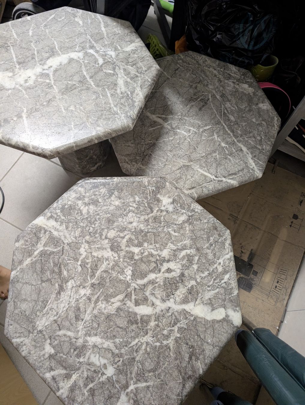 Tische: Marmortisch Massiv 8eckig 3er Set – Gebraucht aus Bettwiesen von cocog1818 2