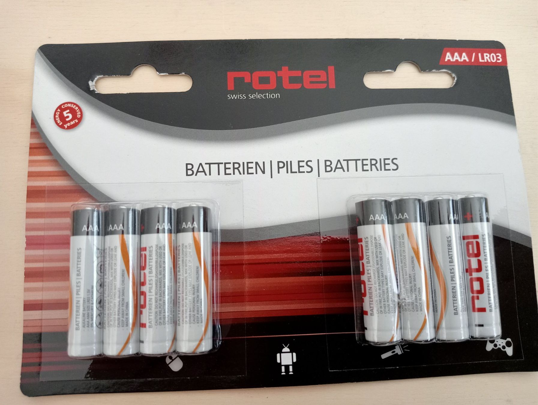 Caricatori & Batterie: Batterien AAA 8-er Pack – Nuovo e nell'imballaggio originale da Grüningen venduto da Urtica