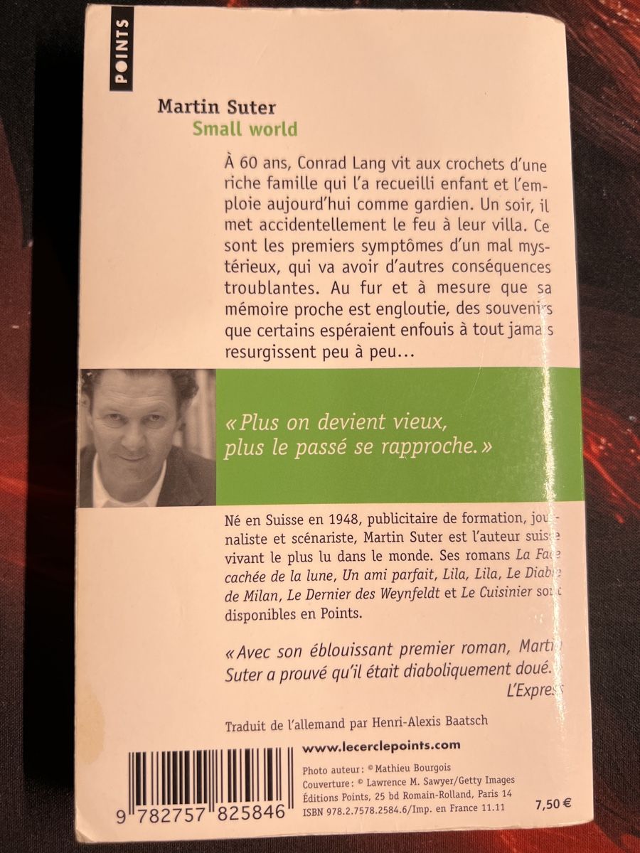 Libri: Roman "Small World" de Martin Suter – Usato da Genève venduto da PoissonBlue 1