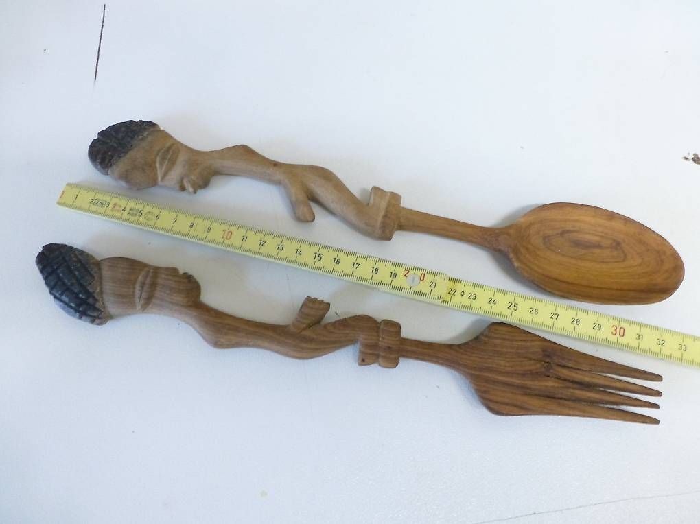 Set di posate: Salatbesteck Holz Afrika – Usato da Reinach BL venduto da Spider63