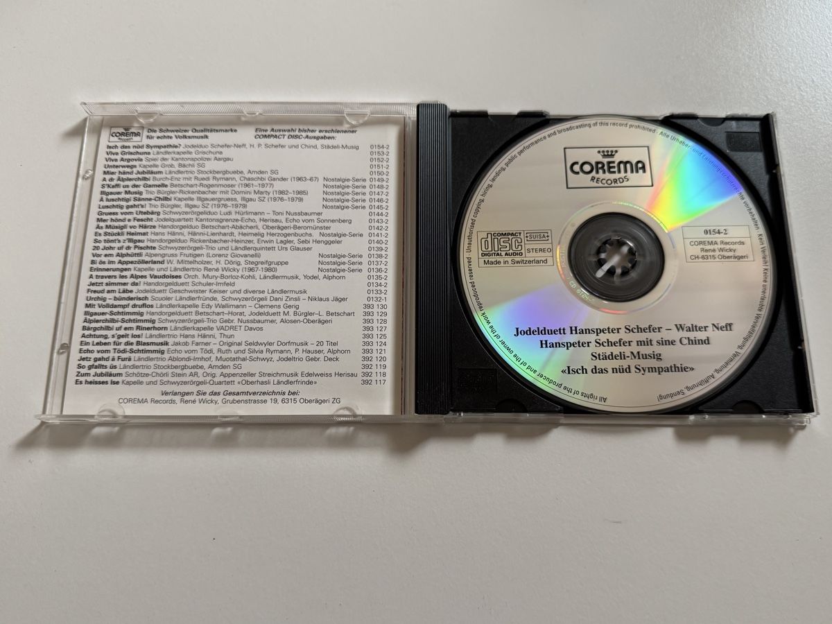 CDs: CD Jodelduett Hanspeter Schefer Walter Neff CD 0154-2 – D'occasion à Oberried Brienz par Chyara 2