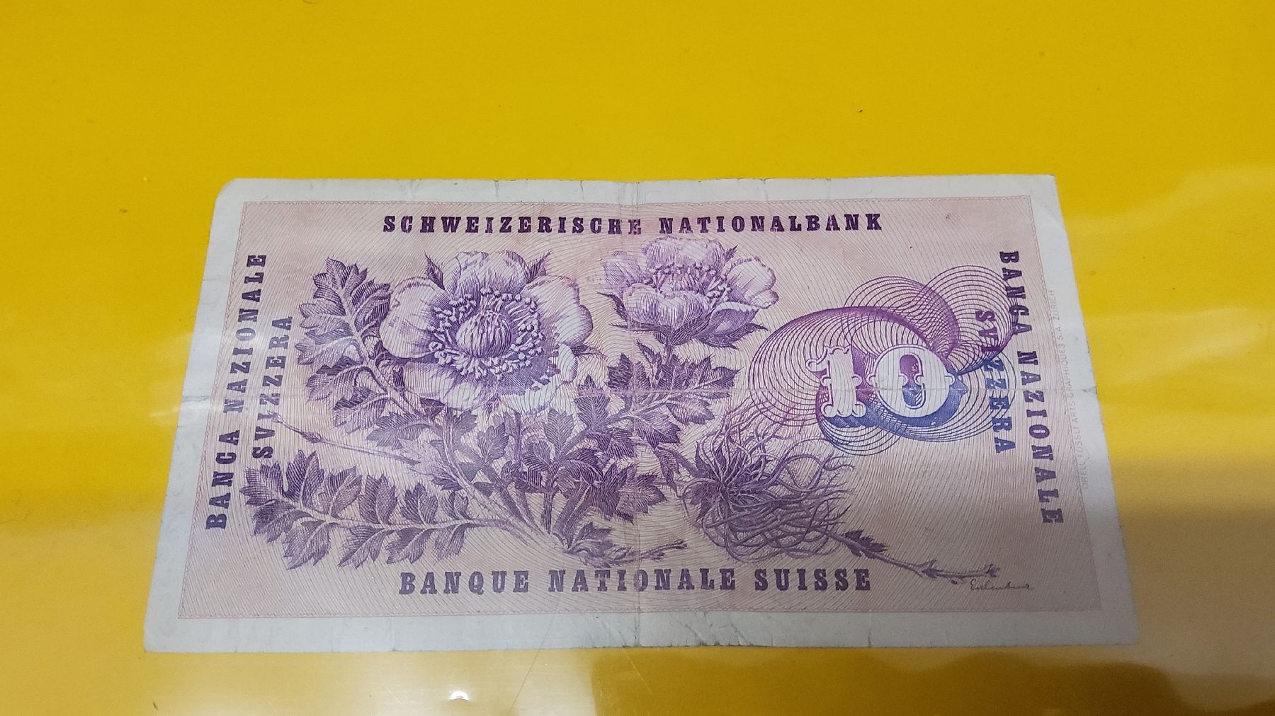 Banknoten: Schweizer 10-Franken-Note, Serie 70 P, 5. Januar 1970 – Gebraucht aus Herisau von Nluanalucas 1