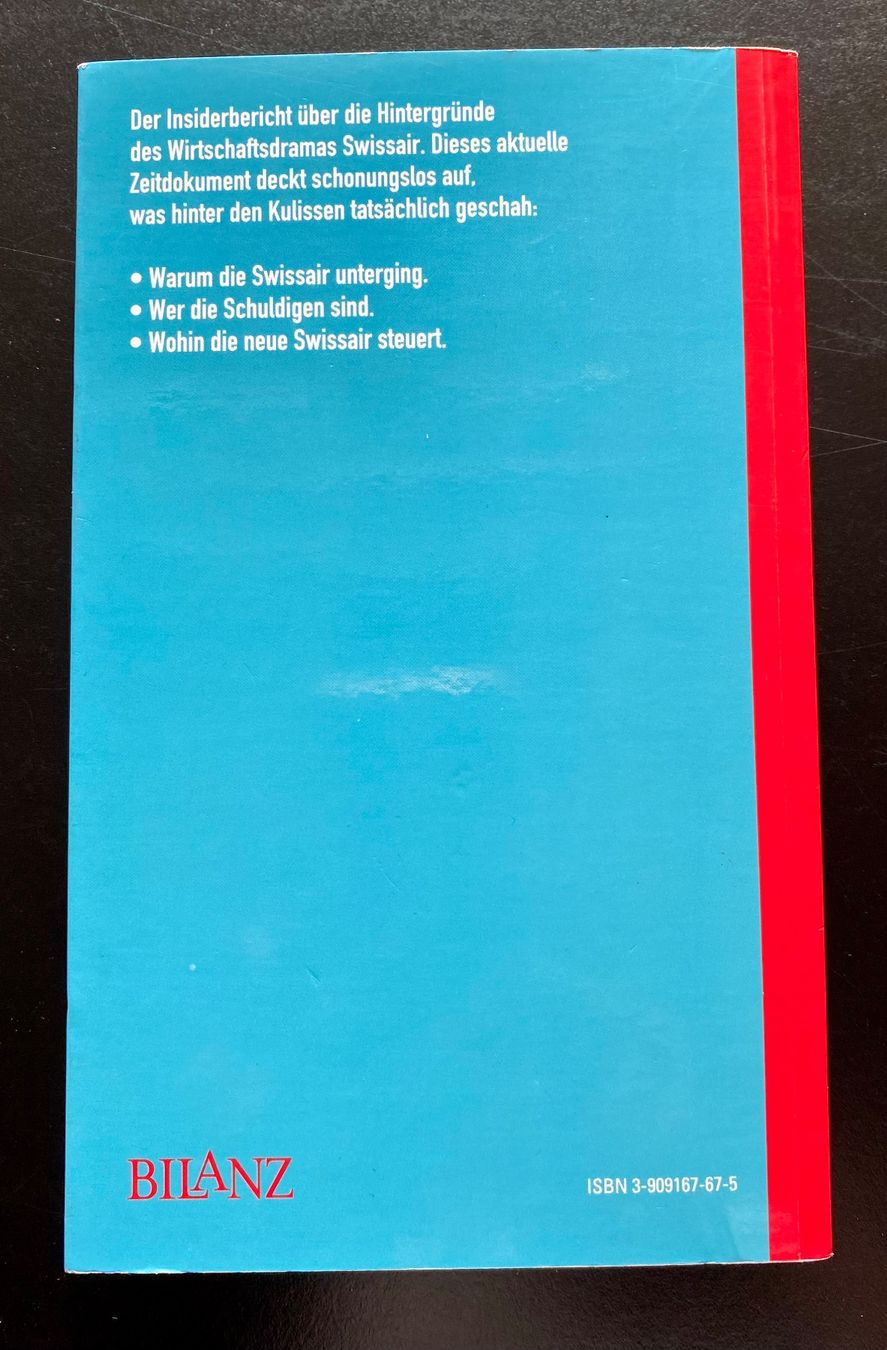 Bücher: Der Fall der Swissair / René Lüchinger – Gebraucht aus Nussbaumen AG von schuba2000 1